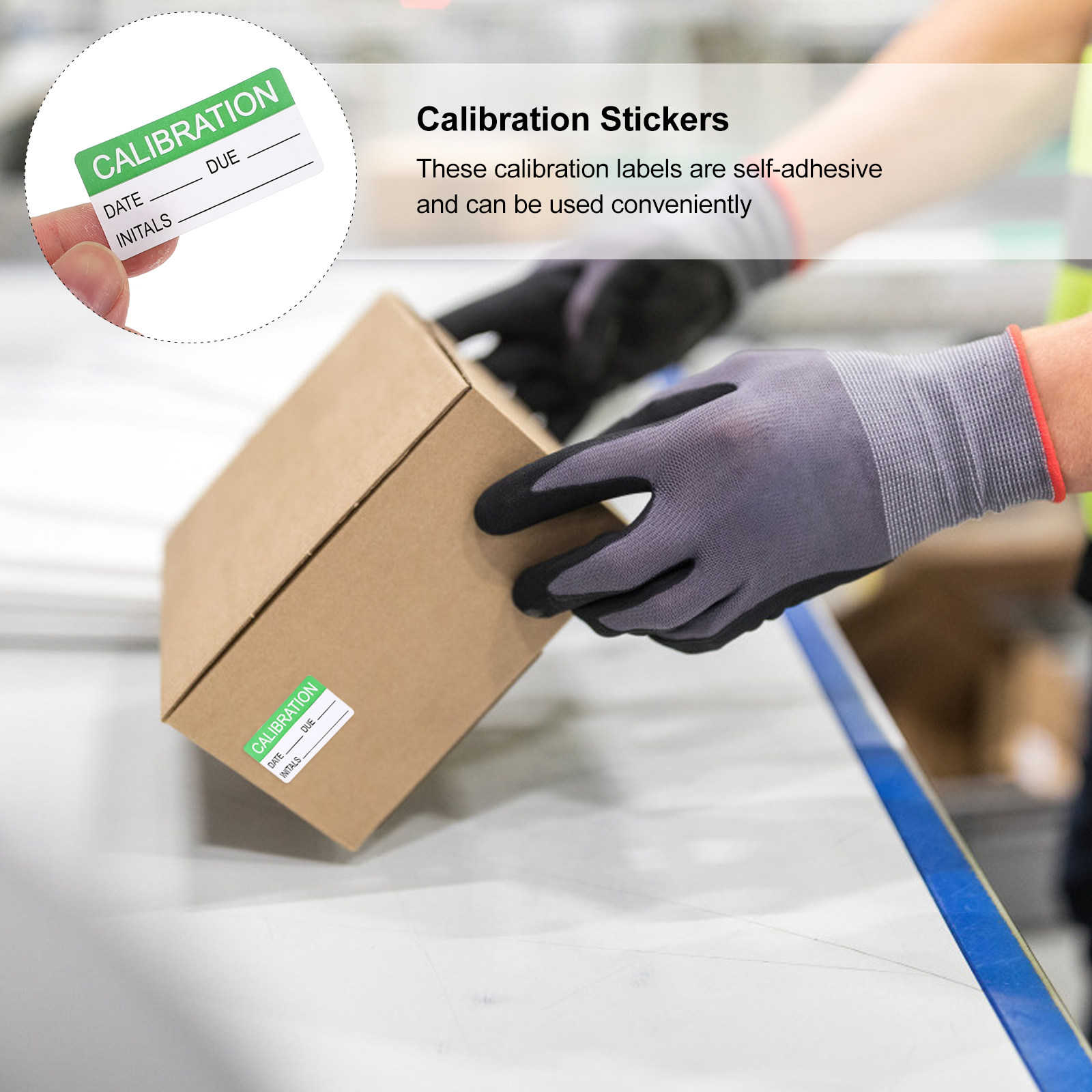 Sticker Label Roll - 300 Adet Kalibrasyon Etiket Rulosu Kendinden