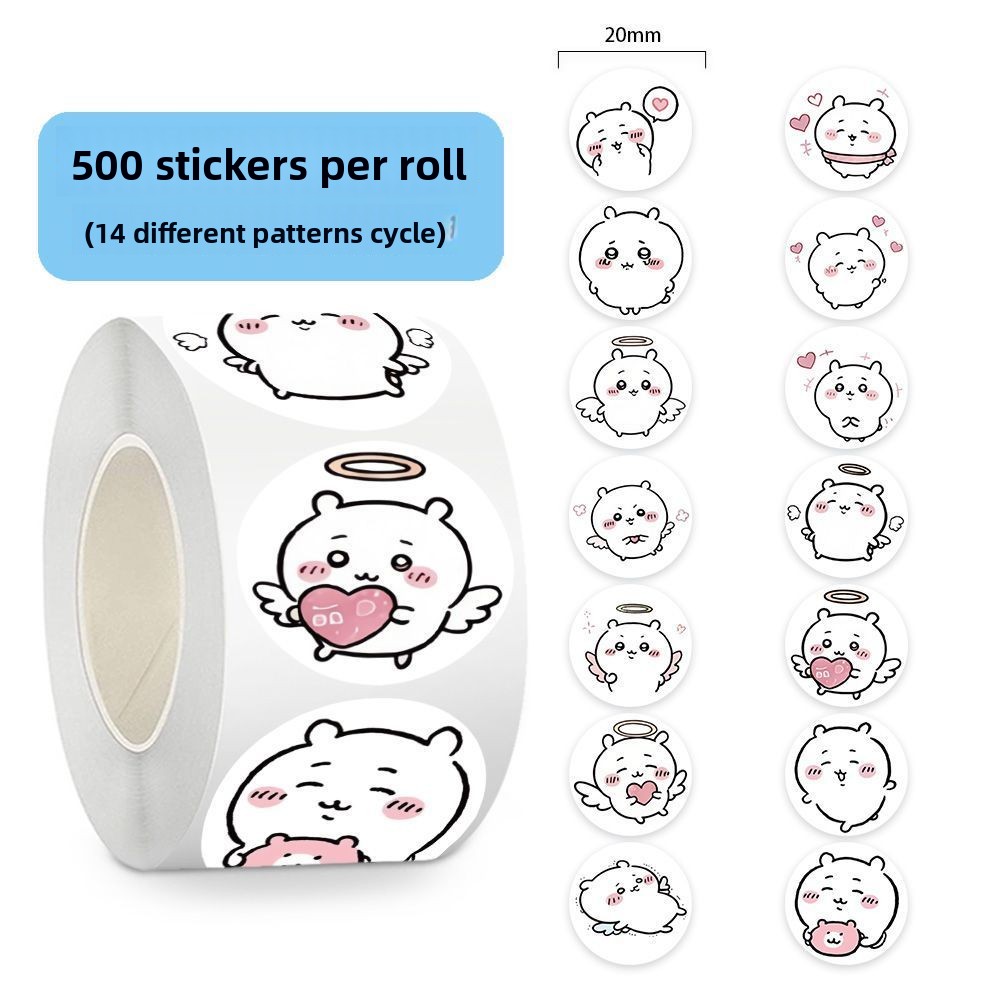 Sticker Label Roll - Jiyi çıkartmalar rulo 500 adet Kawaii