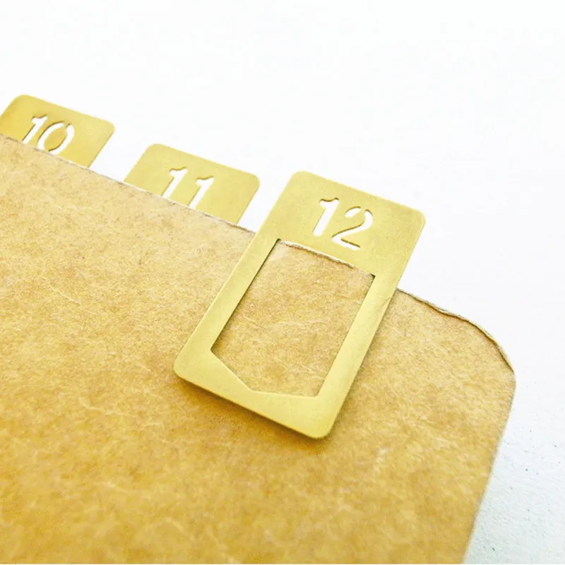 Stationery Office Supply Store - 12 adet/grup Vintage bakır imi Mini