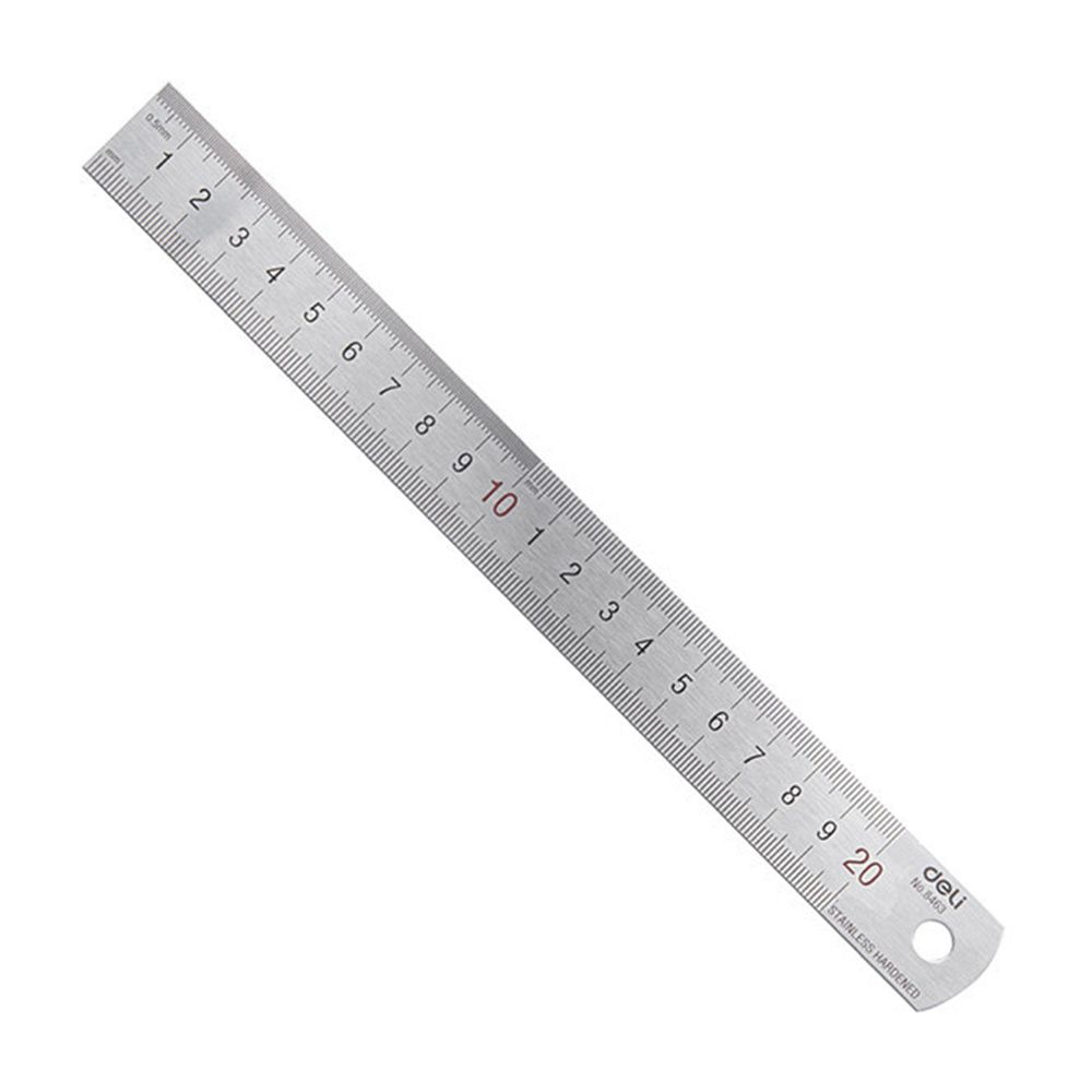 Stationery Office Supply Store - Deli 20cm paslanmaz çelik Metal düz