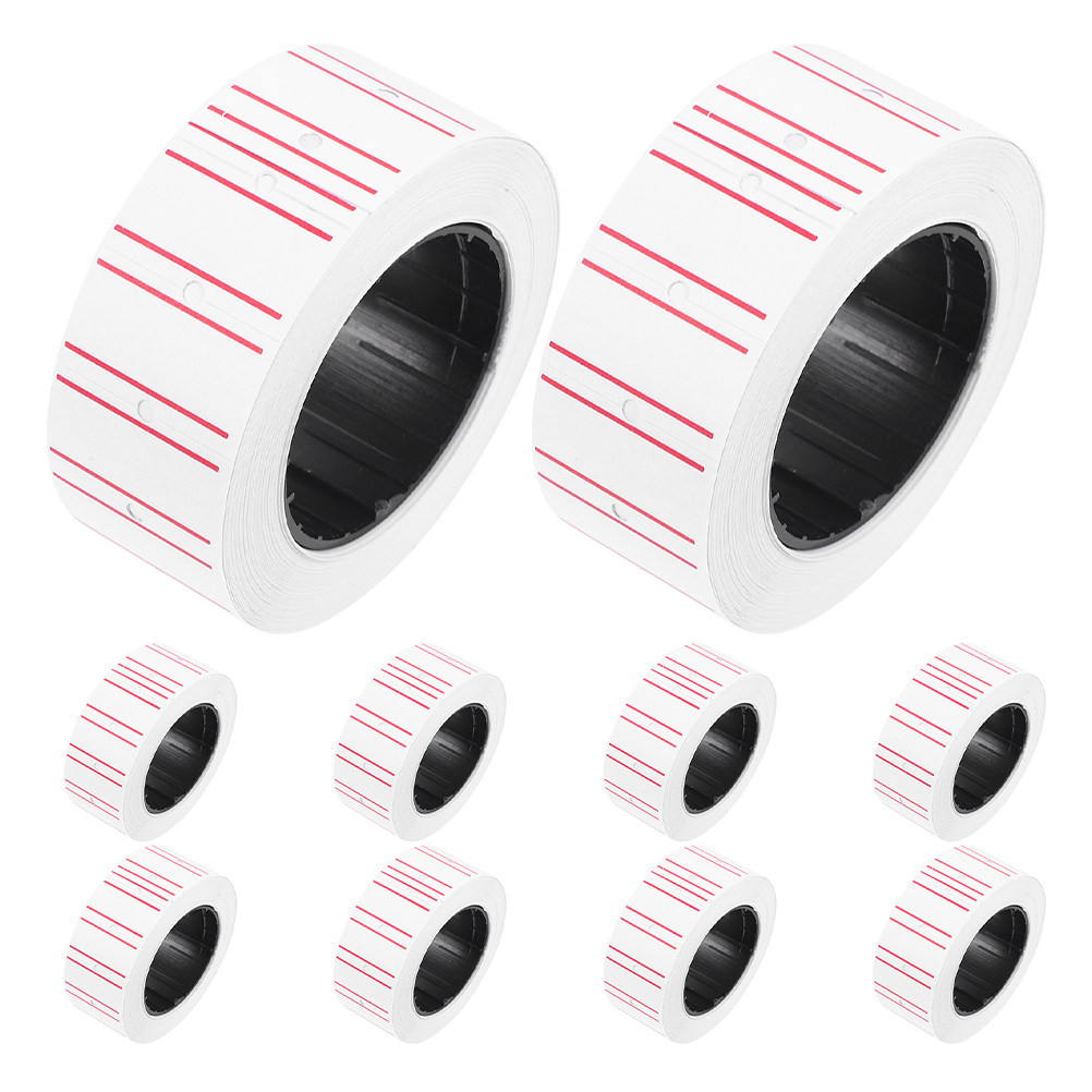 Sticker Label Roll - 10 Rulo Pürüzsüz Yüzeyli Fiyat Etiketi