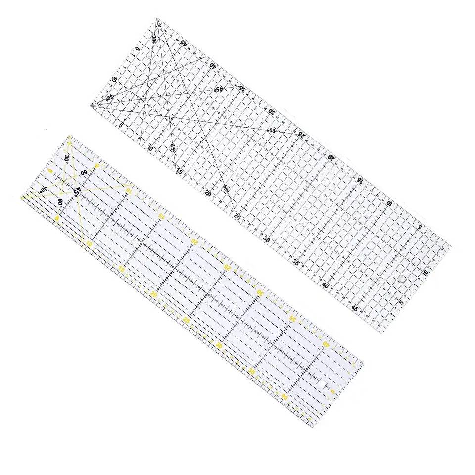 Ruler Set Transparent - Fenrry Multisize akrilik Patchwork cetvel şeffaf
