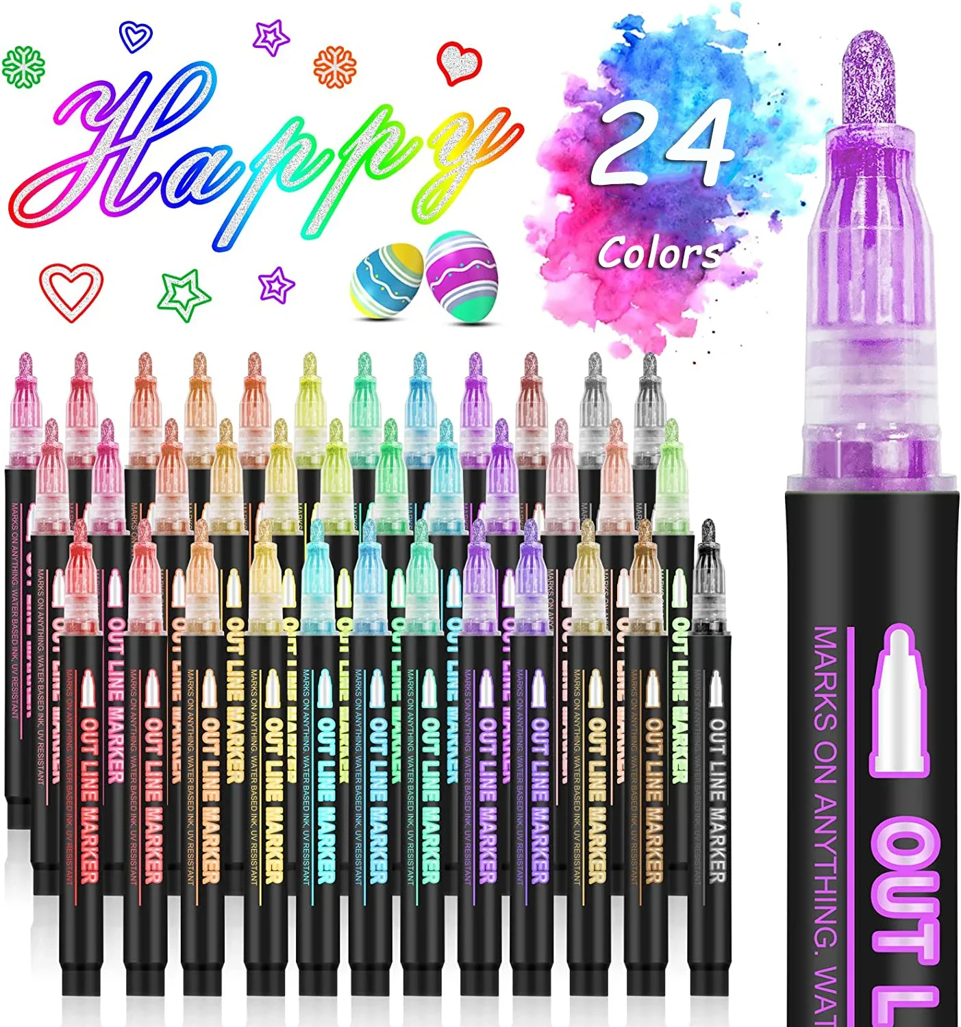 36 renk Çift Hat Anahat Sanat  - Highlighter Set Pastel incelemesi ve fiyatı
