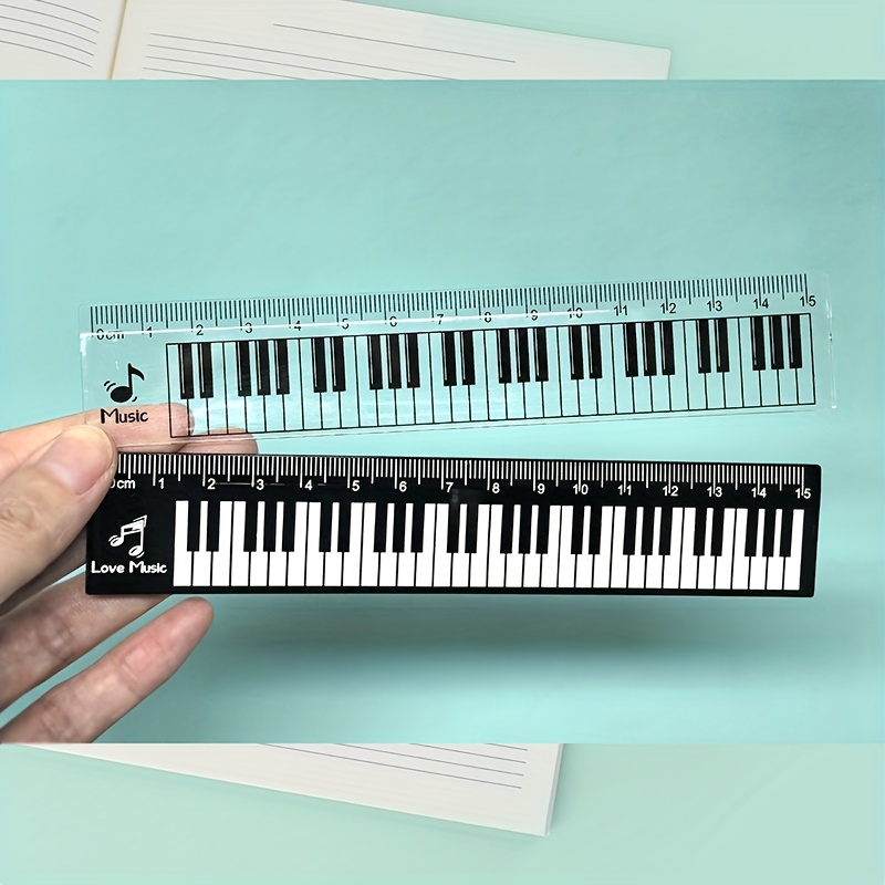 2 adet/takım 15 cm Piyano Klav - Ruler Set Transparent incelemesi ve fiyatı