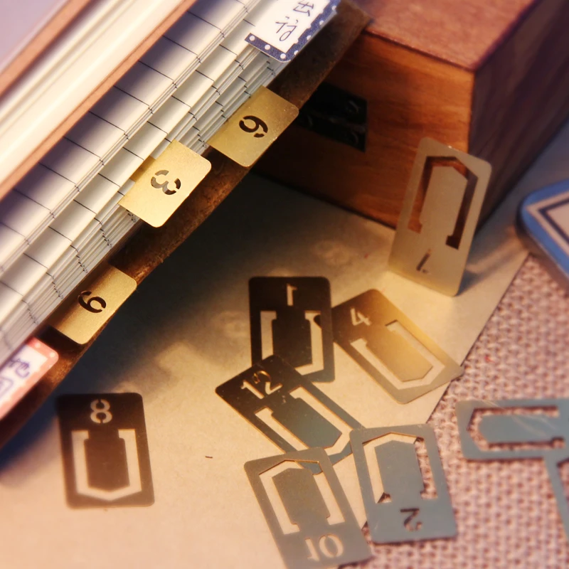 12 adet/grup Vintage bakır imi - Stationery Office Supply Store incelemesi ve fiyatı