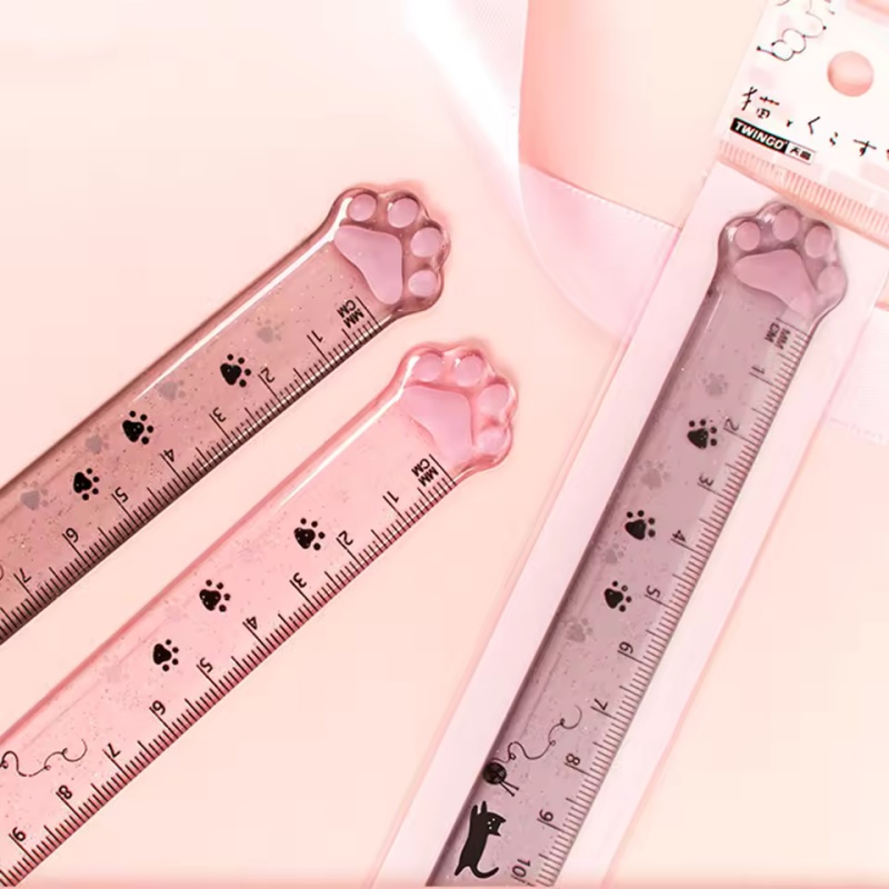 1 adet kedi pençe tasarım cetv - Ruler Set Transparent incelemesi ve fiyatı