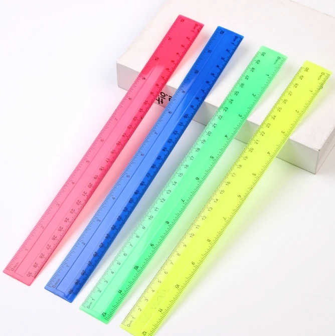 4 adet/paket Renkli Şeffaf Pla - Ruler Set Transparent incelemesi ve fiyatı