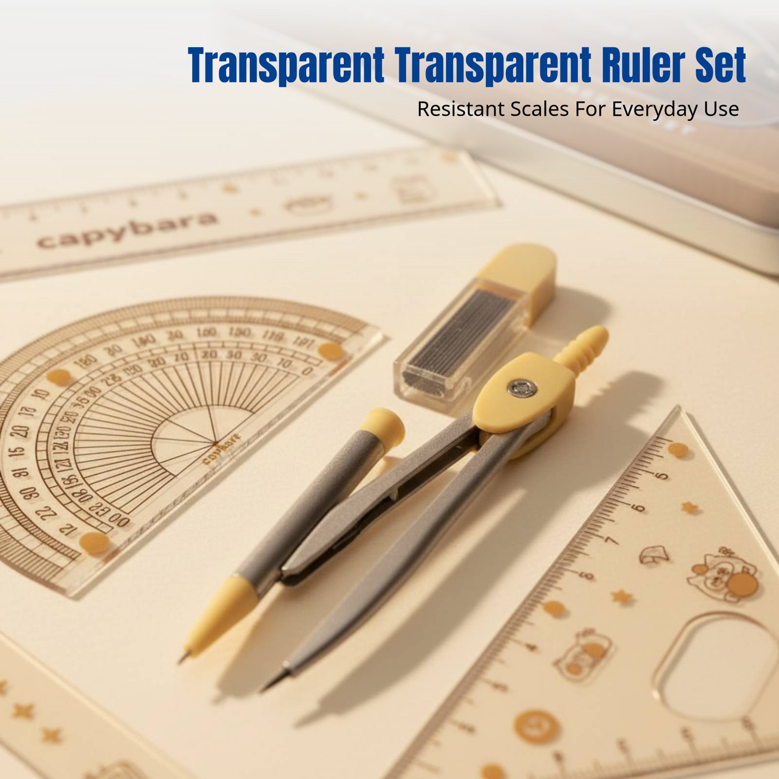 Öğrenciler İçin Cetvel Seti, Ç - Ruler Set Transparent incelemesi ve fiyatı