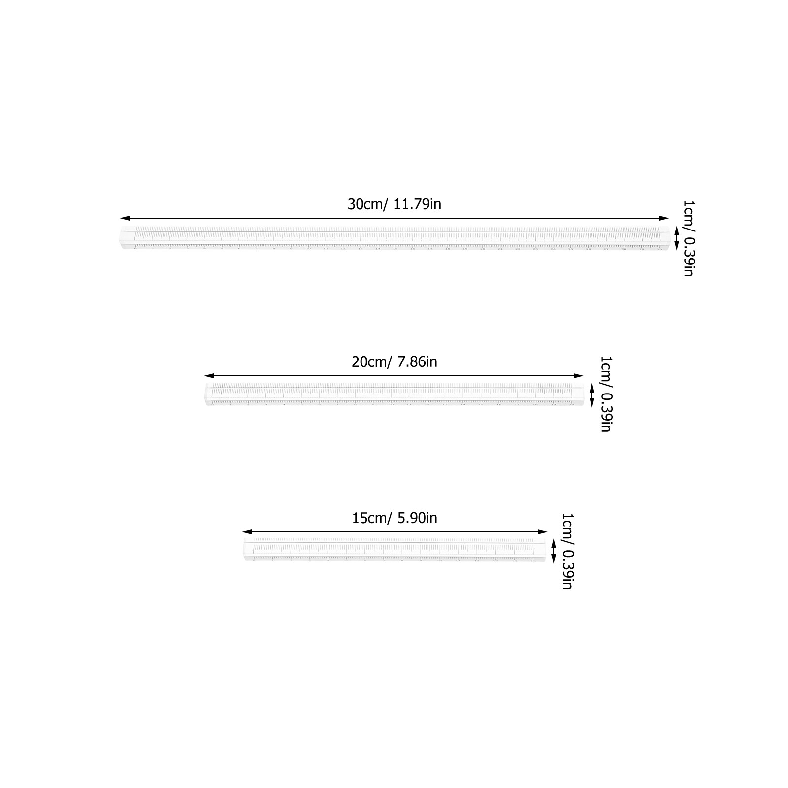 3 Parçalı Şeffaf Çizim Cetveli - Ruler Set Transparent incelemesi ve fiyatı